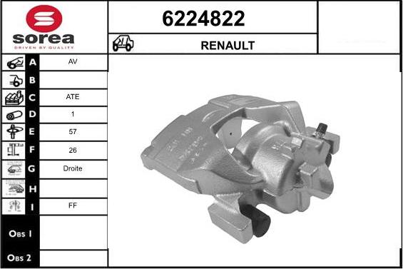 STARTCAR 6224822 - Тормозной суппорт autospares.lv