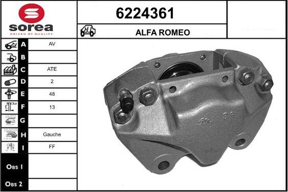 STARTCAR 6224361 - Тормозной суппорт autospares.lv