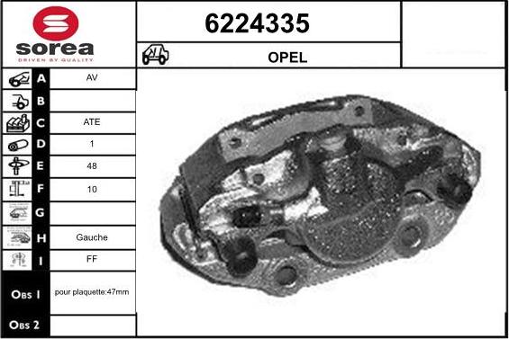 STARTCAR 6224335 - Тормозной суппорт autospares.lv