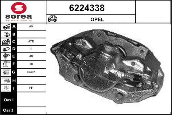 STARTCAR 6224338 - Тормозной суппорт autospares.lv