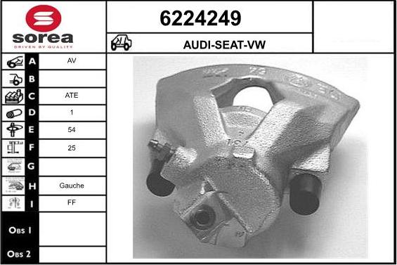 STARTCAR 6224249 - Тормозной суппорт autospares.lv