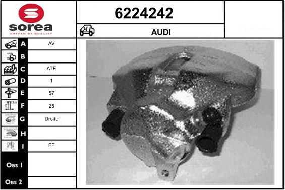 STARTCAR 6224242 - Тормозной суппорт autospares.lv