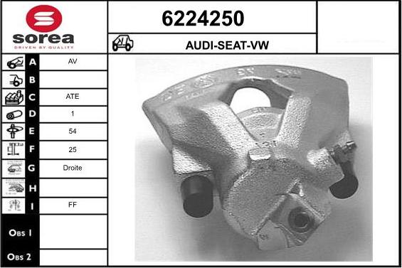 STARTCAR 6224250 - Тормозной суппорт autospares.lv