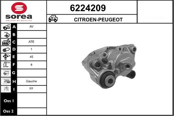 STARTCAR 6224209 - Тормозной суппорт autospares.lv