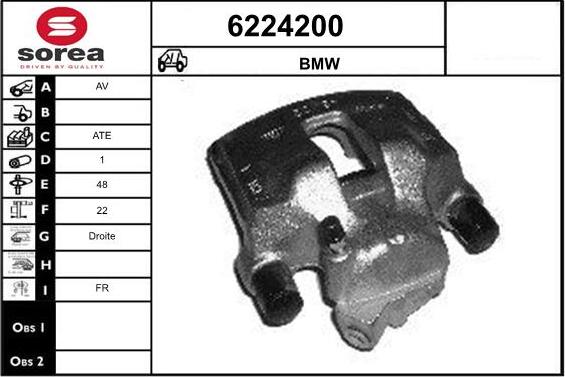 STARTCAR 6224200 - Тормозной суппорт autospares.lv