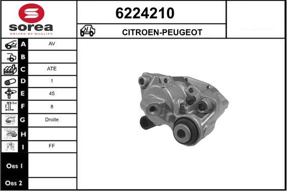 STARTCAR 6224210 - Тормозной суппорт autospares.lv