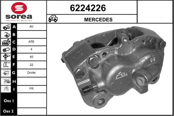 STARTCAR 6224226 - Тормозной суппорт autospares.lv