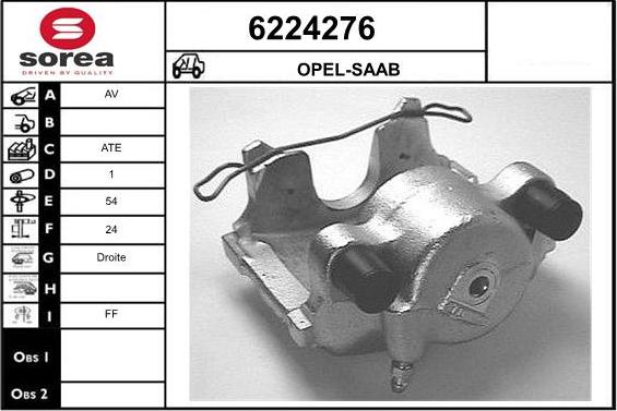 STARTCAR 6224276 - Тормозной суппорт autospares.lv