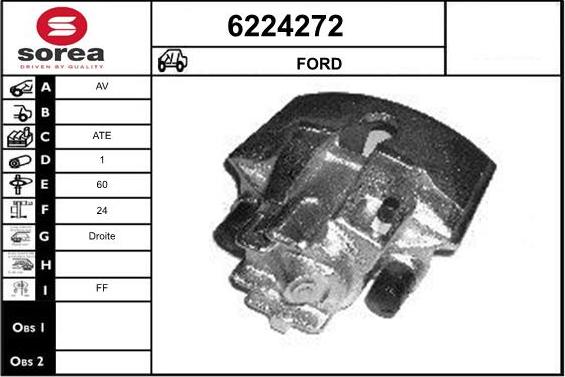 STARTCAR 6224272 - Тормозной суппорт autospares.lv