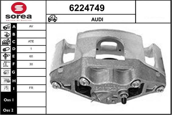 STARTCAR 6224749 - Тормозной суппорт autospares.lv