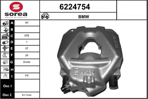 STARTCAR 6224754 - Тормозной суппорт autospares.lv