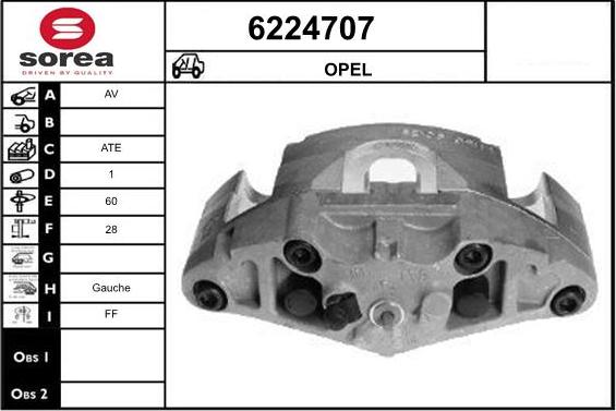 STARTCAR 6224707 - Тормозной суппорт autospares.lv