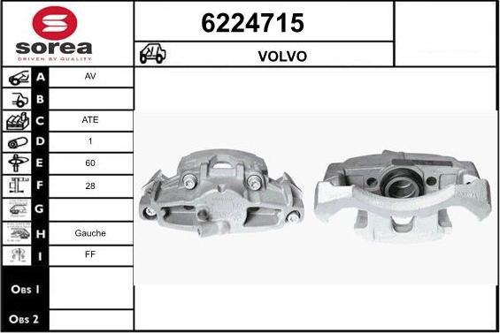 STARTCAR 6224715 - Тормозной суппорт autospares.lv