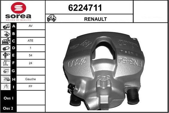 STARTCAR 6224711 - Тормозной суппорт autospares.lv