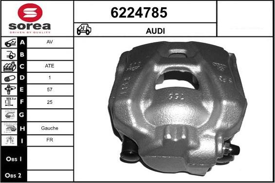 STARTCAR 6224785 - Тормозной суппорт autospares.lv