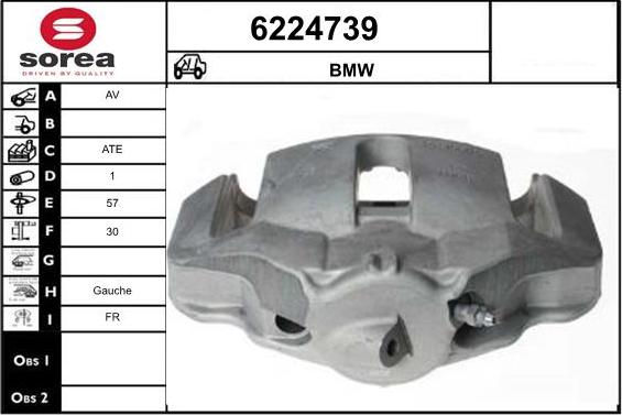 STARTCAR 6224739 - Тормозной суппорт autospares.lv