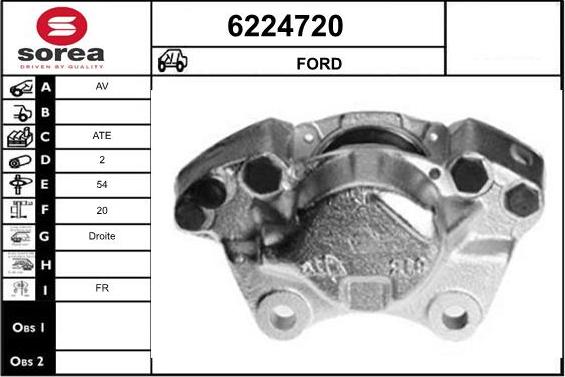 STARTCAR 6224720 - Тормозной суппорт autospares.lv