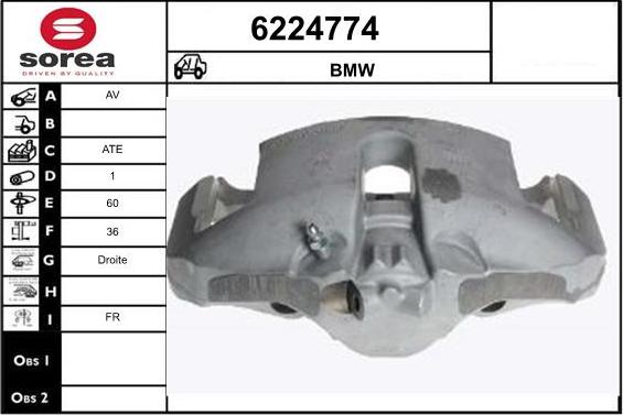 STARTCAR 6224774 - Тормозной суппорт autospares.lv