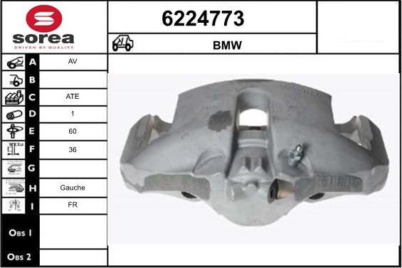 STARTCAR 6224773 - Тормозной суппорт autospares.lv