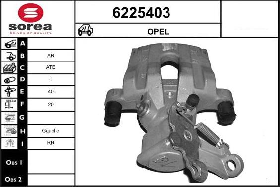 STARTCAR 6225403 - Тормозной суппорт autospares.lv