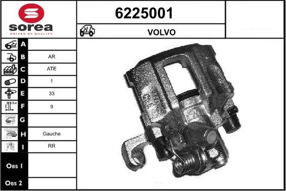 STARTCAR 6225001 - Тормозной суппорт autospares.lv