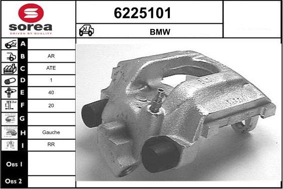 STARTCAR 6225101 - Тормозной суппорт autospares.lv