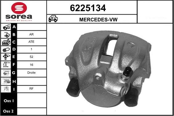 STARTCAR 6225134 - Тормозной суппорт autospares.lv