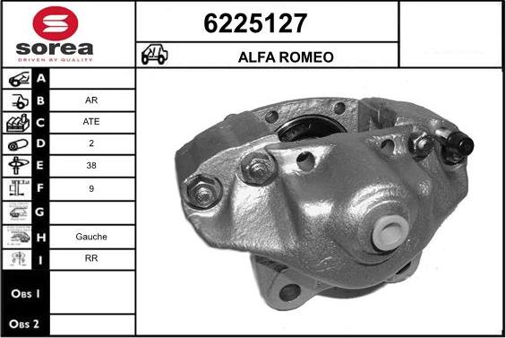 STARTCAR 6225127 - Тормозной суппорт autospares.lv