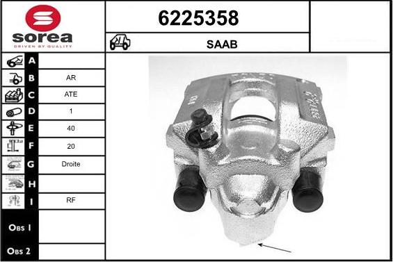 STARTCAR 6225358 - Тормозной суппорт autospares.lv