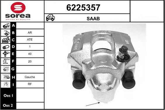 STARTCAR 6225357 - Тормозной суппорт autospares.lv