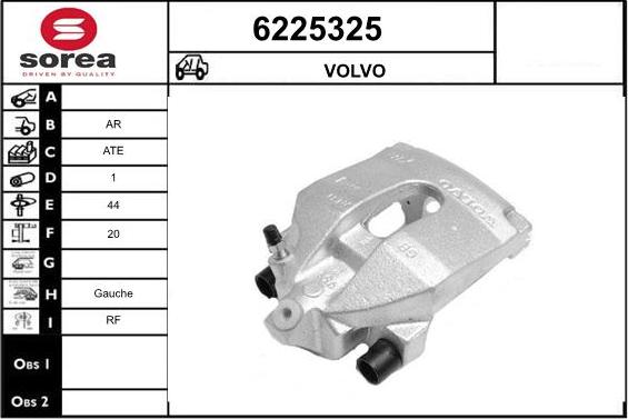 STARTCAR 6225325 - Тормозной суппорт autospares.lv