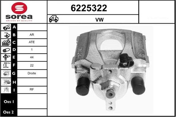 STARTCAR 6225322 - Тормозной суппорт autospares.lv