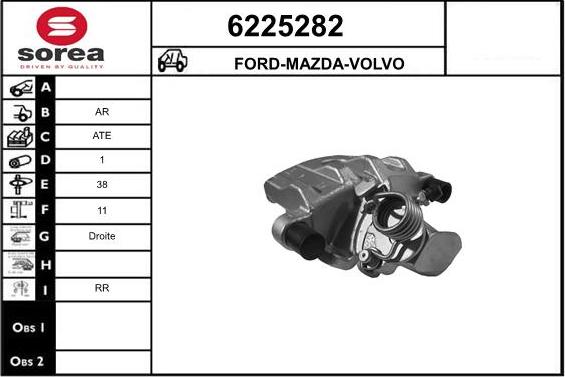 STARTCAR 6225282 - Тормозной суппорт autospares.lv