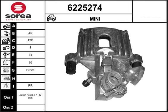 STARTCAR 6225274 - Тормозной суппорт autospares.lv