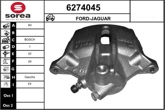 STARTCAR 6274045 - Тормозной суппорт autospares.lv