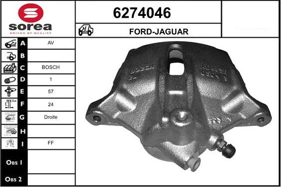 STARTCAR 6274046 - Тормозной суппорт autospares.lv