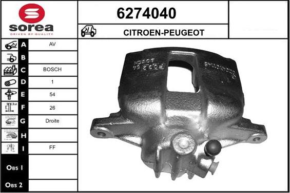 STARTCAR 6274040 - Тормозной суппорт autospares.lv