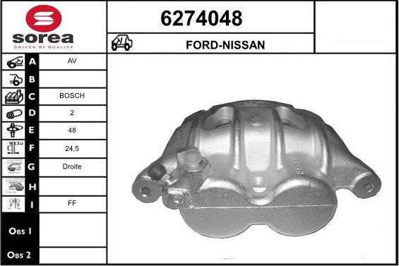 STARTCAR 6274048 - Тормозной суппорт autospares.lv