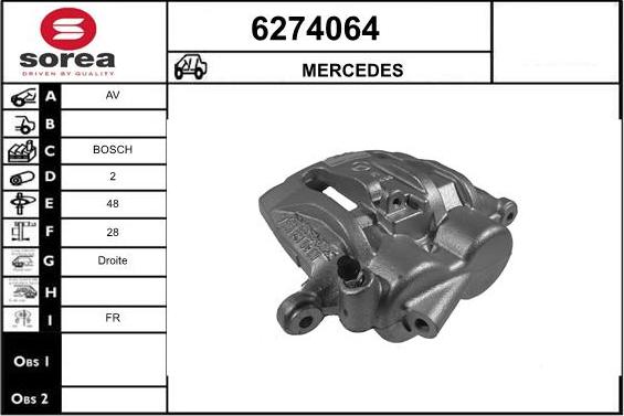 STARTCAR 6274064 - Тормозной суппорт autospares.lv