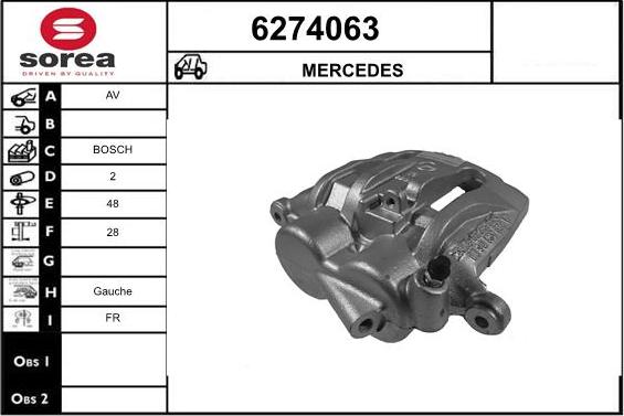 STARTCAR 6274063 - Тормозной суппорт autospares.lv