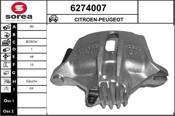 STARTCAR 6274007 - Тормозной суппорт autospares.lv