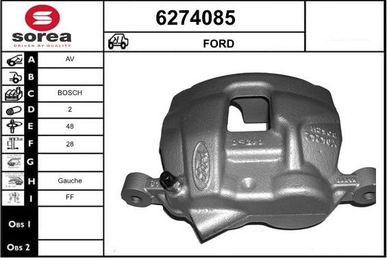 STARTCAR 6274085 - Тормозной суппорт autospares.lv