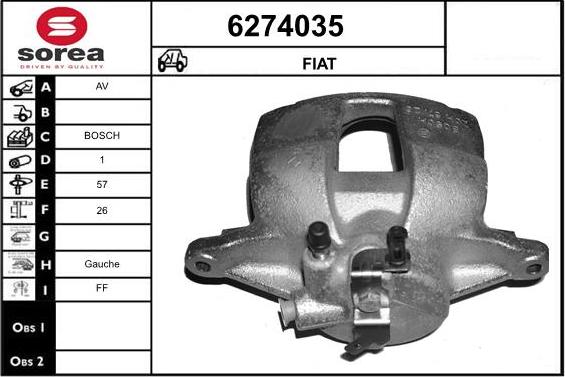 STARTCAR 6274035 - Тормозной суппорт autospares.lv