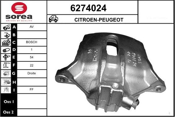 STARTCAR 6274024 - Тормозной суппорт autospares.lv