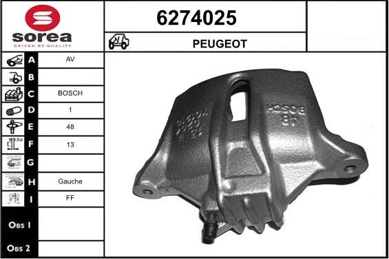 STARTCAR 6274025 - Тормозной суппорт autospares.lv