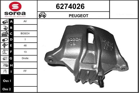 STARTCAR 6274026 - Тормозной суппорт autospares.lv