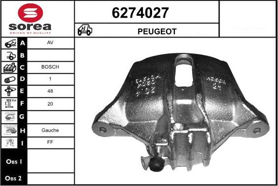 STARTCAR 6274027 - Тормозной суппорт autospares.lv