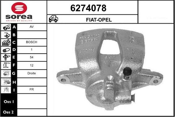 STARTCAR 6274078 - Тормозной суппорт autospares.lv