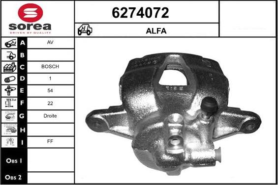 STARTCAR 6274072 - Тормозной суппорт autospares.lv