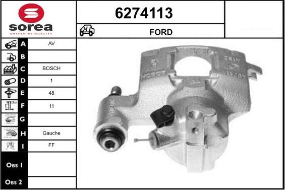 STARTCAR 6274113 - Тормозной суппорт autospares.lv